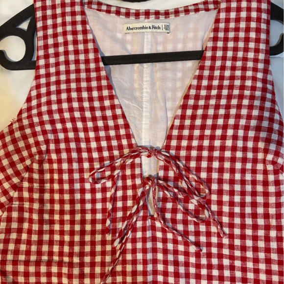 Abercrombie Linen-Blend Tie Front Mini Dress - Picture 5 of 7